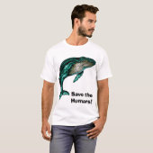 人間を救って下さい! Tシャツ (正面フル)