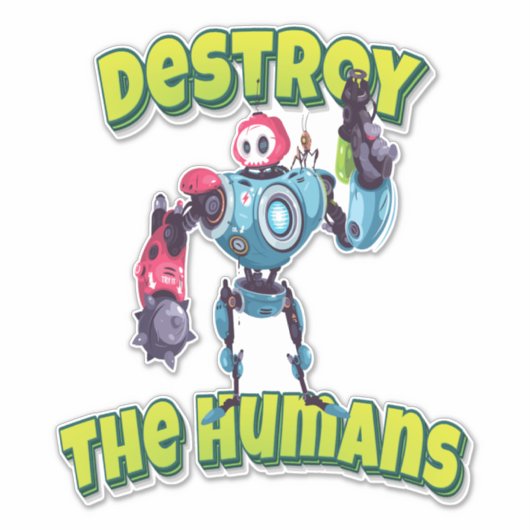 人間を破壊する シール (正面)