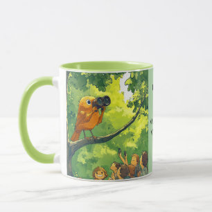 人間を見張る鳥 マグカップ