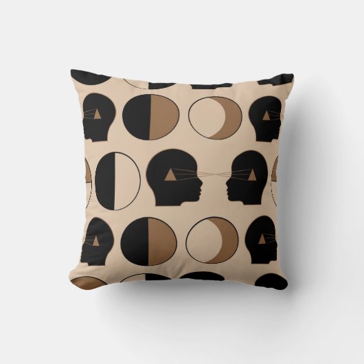 人間エネルギーとのシームレスパターンデザイン クッション (正面)