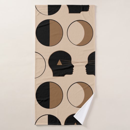 人間エネルギーとのシームレスパターンデザイン バスタオル (バスタオル)