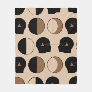 人間エネルギーとのシームレスパターンデザイン フリースブランケット