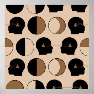 人間エネルギーとのシームレスパターンデザイン ポスター