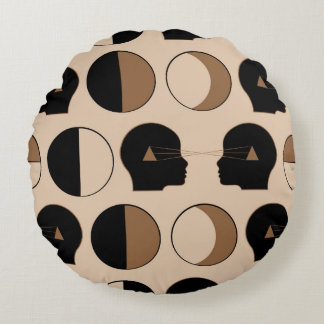 人間エネルギーとのシームレスパターンデザイン ラウンドクッション
