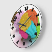 人間カラフルの頭脳時計 ラージ壁時計 (傾斜)