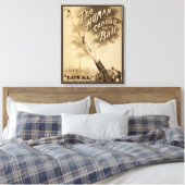 人間キャノンボールヴィンテージサーカスのポスター キャンバスプリント (インサイチュ (寝室))