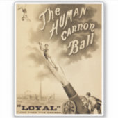 人間キャノンボールヴィンテージサーカスのポスター シール (正面)