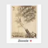 人間キャノンボールヴィンテージサーカスのポスター シール (シート)