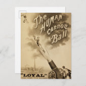 人間キャノンボールヴィンテージサーカスのポスター ポストカード (正面/裏面)