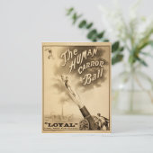 人間キャノンボールヴィンテージ回路法ビクトリアン ポストカード (スタンド正面)