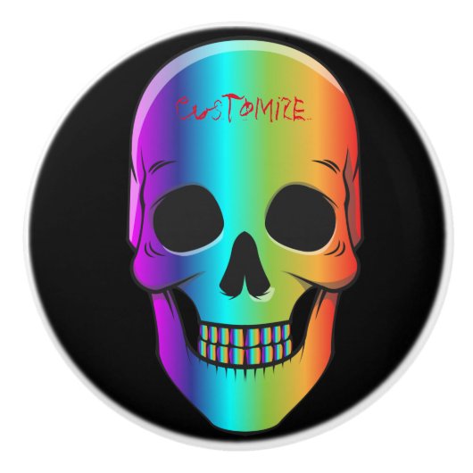 人間サイケデリックスカルサンダー_コーブ セラミックノブ (正面)