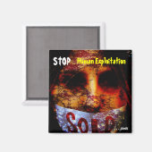 人間ストップの搾取 マグネット (正面/裏面)