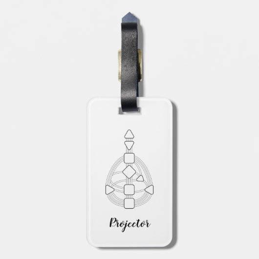 人間デザイン体グラフ投影装置 ラゲッジタグ (裏面縦)