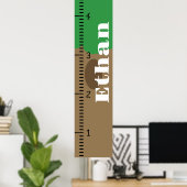 人間パーソナライズされた成長図ルーラー |印刷可能 ポスター (ホームオフィス)