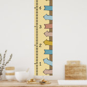 人間パーソナライズされた成長図ルーラー |印刷可能 ポスター (キッチン)