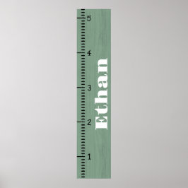 人間パーソナライズされた成長図ルーラー |印刷可能 ポスター