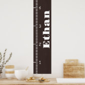 人間パーソナライズされた成長図ルーラー |印刷可能 ポスター (キッチン)