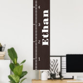 人間パーソナライズされた成長図ルーラー |印刷可能 ポスター (ホームオフィス)