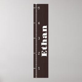 人間パーソナライズされた成長図ルーラー |印刷可能 ポスター