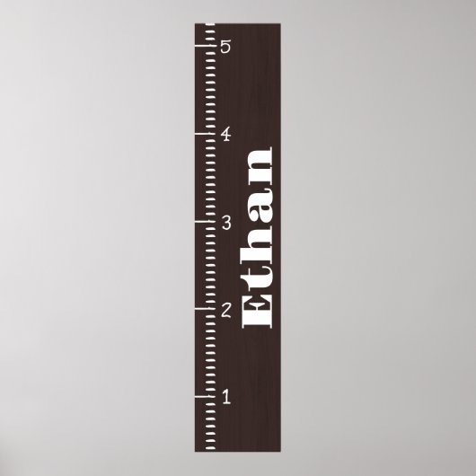人間パーソナライズされた成長図ルーラー |印刷可能 ポスター (正面)