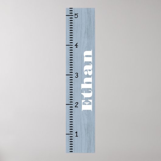 人間パーソナライズされた成長図ルーラー |印刷可能 ポスター (正面)