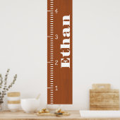 人間パーソナライズされた成長図ルーラー |印刷可能 ポスター (キッチン)