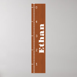 人間パーソナライズされた成長図ルーラー |印刷可能 ポスター