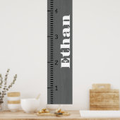 人間パーソナライズされた成長図ルーラー |印刷可能 ポスター (キッチン)