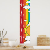 人間パーソナライズされた成長図ルーラー |印刷可能 ポスター (キッチン)