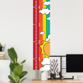 人間パーソナライズされた成長図ルーラー |印刷可能 ポスター (ホームオフィス)