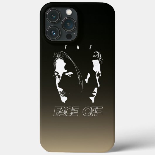 人間フェイスオフシルエットアート| Case-Mate iPhoneケース (裏面)