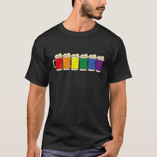 人間プライドモナトLGBTQビアステートメントLGBT Tシャツ (正面)
