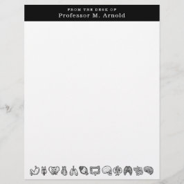 人間モダン解剖学のスケッチパーソナライズされた レターヘッド