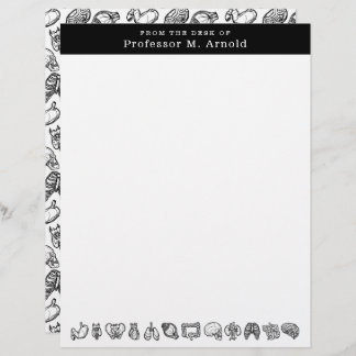 人間モダン解剖学のスケッチパーソナライズされた レターヘッド