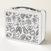 人間モダン解剖学生物学のスケッチカスタムギフト メタルランチボックス (裏面)