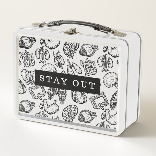 人間モダン解剖学生物学のスケッチカスタムギフト メタルランチボックス (正面)