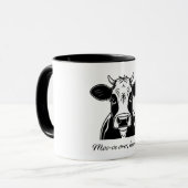 人間モーが乗り越える マグカップ (正面左)