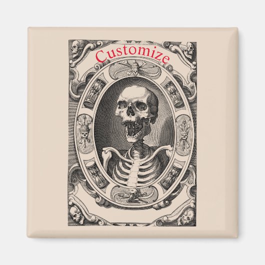 人間不気味スカルサンダー_コーブ マグネット (正面)