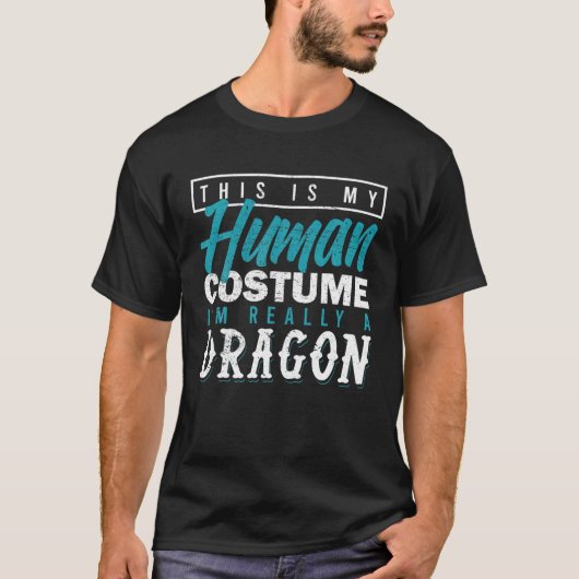 人間仮装ドラゴン火を吹く Tシャツ (正面)