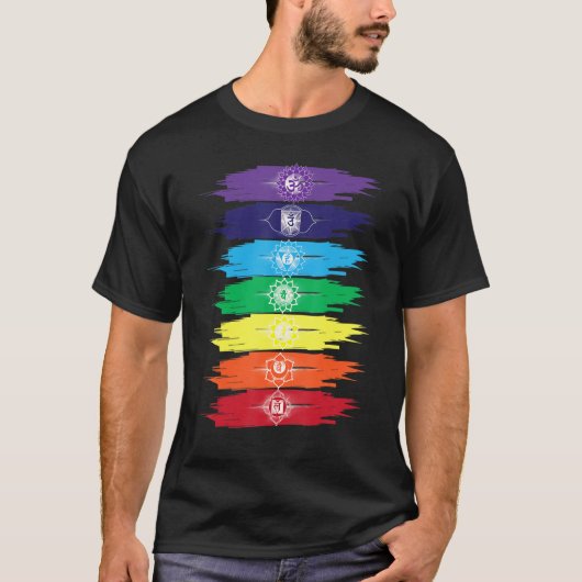 人間体の七チャクラ Tシャツ (正面)