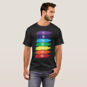 人間体の七チャクラ Tシャツ (正面フル)