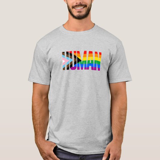 人間包摂プライドフラグ Tシャツ (正面)