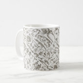 人間及び動物の骨のヴィンテージのイラストレーション コーヒーマグカップ (正面左)