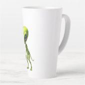人間型の緑 カフェラテマグ (右アングル)