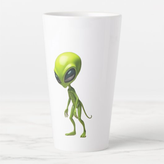 人間型の緑 カフェラテマグ (正面)