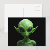 人間型の緑 ポストカード (正面/裏面)