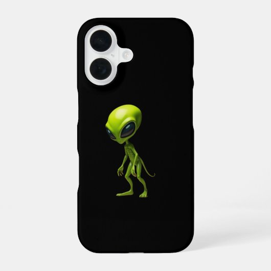 人間型の緑 iPhone 16ケース (裏面)