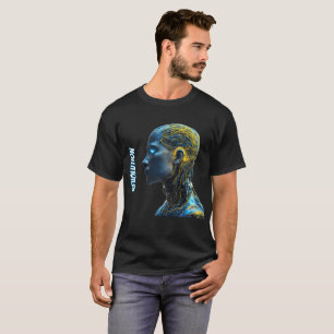 人間型ロボット顔人工知能技術 Tシャツ
