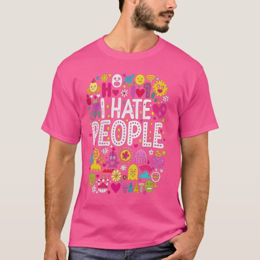 人間嫌いでアンチを嫌う Tシャツ (正面)