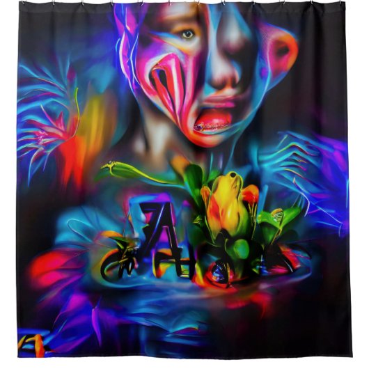 人間嫌い2 シャワーカーテン (正面)